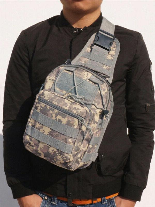 Men's Casual Camo Zipper Crossbody Bag, Outdoor Sports Chest Bag, Casual Versatile Sling Bag for Hunting, Travel, Hiking