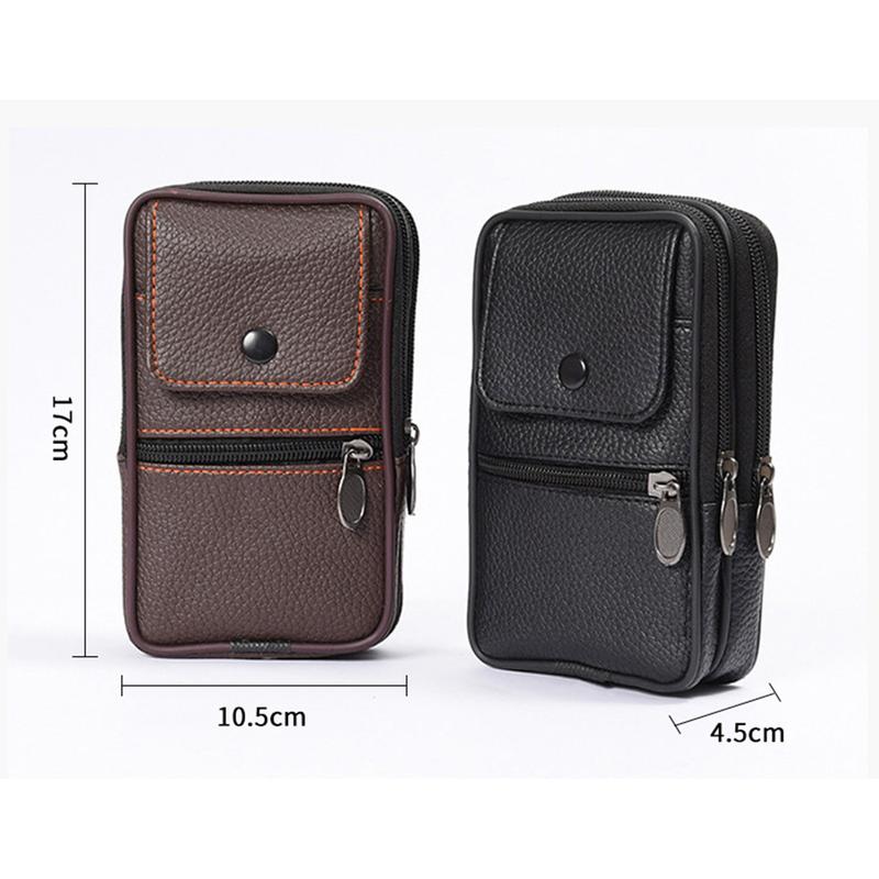 PU Leather Cell Phone Waist Holster Pouch Belt Loop Bag Cover