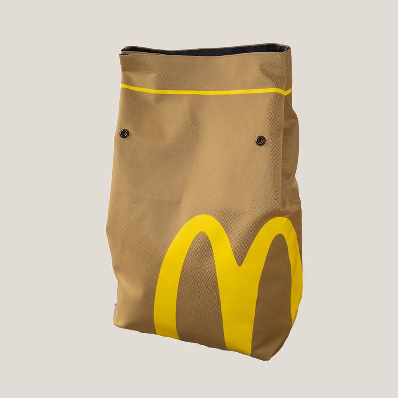 Funny McDonald's KFC Starbucks Paper Canvas Backpack Shoulder Bag Cute Casual Crossbody Bag Messenger Bag Daypack for Women Men Birthday Gift