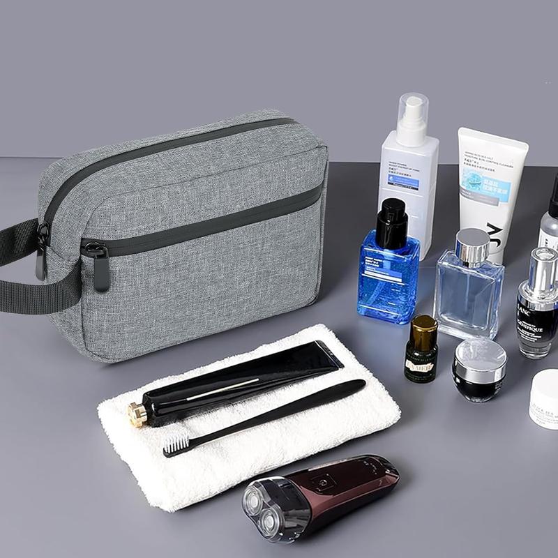 Travel Toiletry Bag for Men, Hanging Dopp Kit Travel Bag for Men Women, Mens Travel Bag Shaving Bag for Toiletries Accessories (Grey)