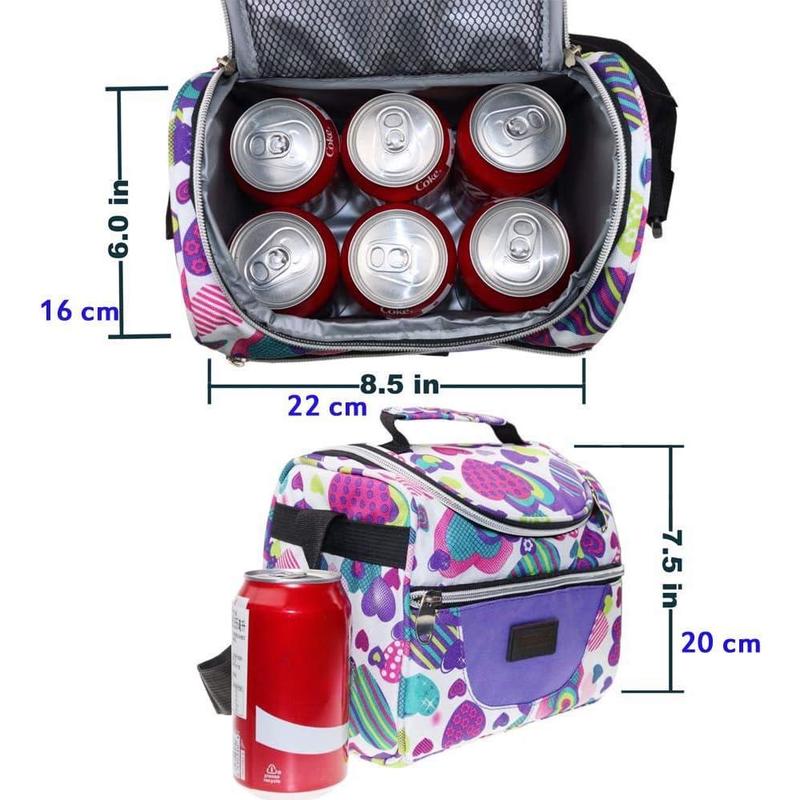 Lunch Bag insulated Lunch Box Cooler Bento Bags for School Work  with Adjustable Strap