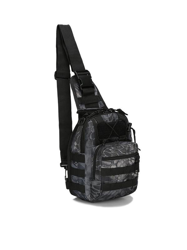 Men's Casual Camo Zipper Crossbody Bag, Outdoor Sports Chest Bag, Casual Versatile Sling Bag for Hunting, Travel, Hiking