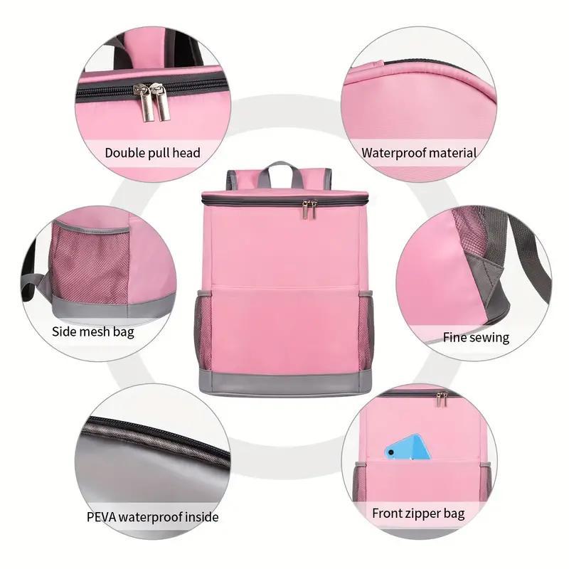 Large Capacity Cooler Bag, Portable Leak Proof Soft Cooler Backpack, Waterproof Cooler Bag for Outdoor Travel, Beach, Camping, Picnic