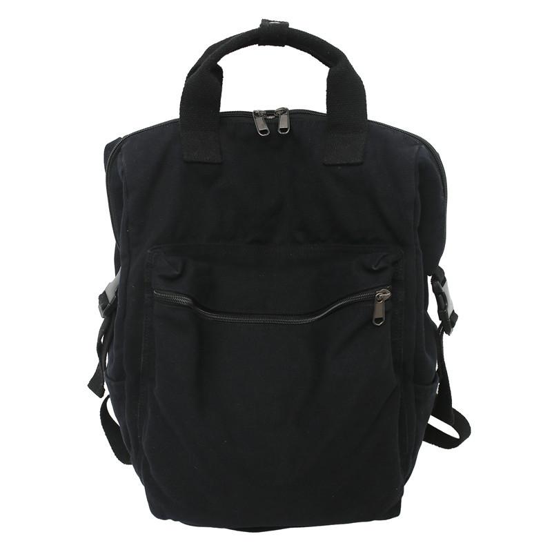 Fashion Lazy Leisure Washed-out Canvas College Students Bag Casual Simple Backpack Trendy All-Matching