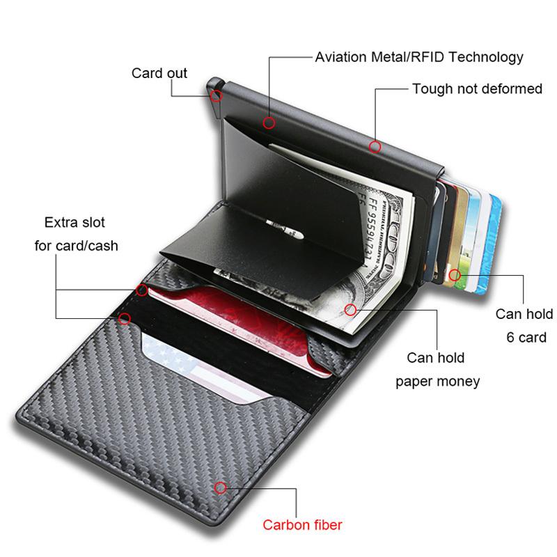 Minimalist Men's Rfid Blocking Credit Card Holder Coin Purse, Ideal Gift