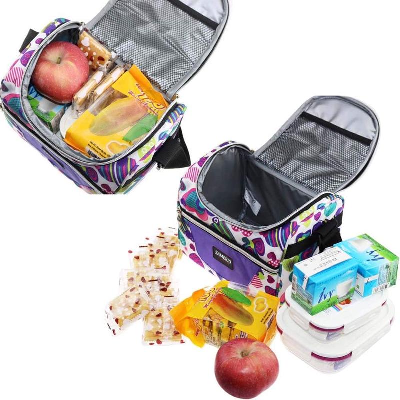 Lunch Bag insulated Lunch Box Cooler Bento Bags for School Work  with Adjustable Strap