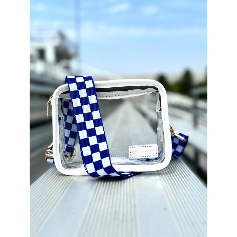 Lizzie Checkered Adjustable Bag Strap