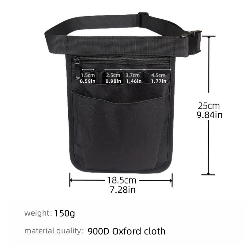 Nurse Waist Bag, 1 Count Healthcare Workers Multifunctional Storage Bag with Handle, Large Capacity Storage Bag for Home Office Outdoor Camping