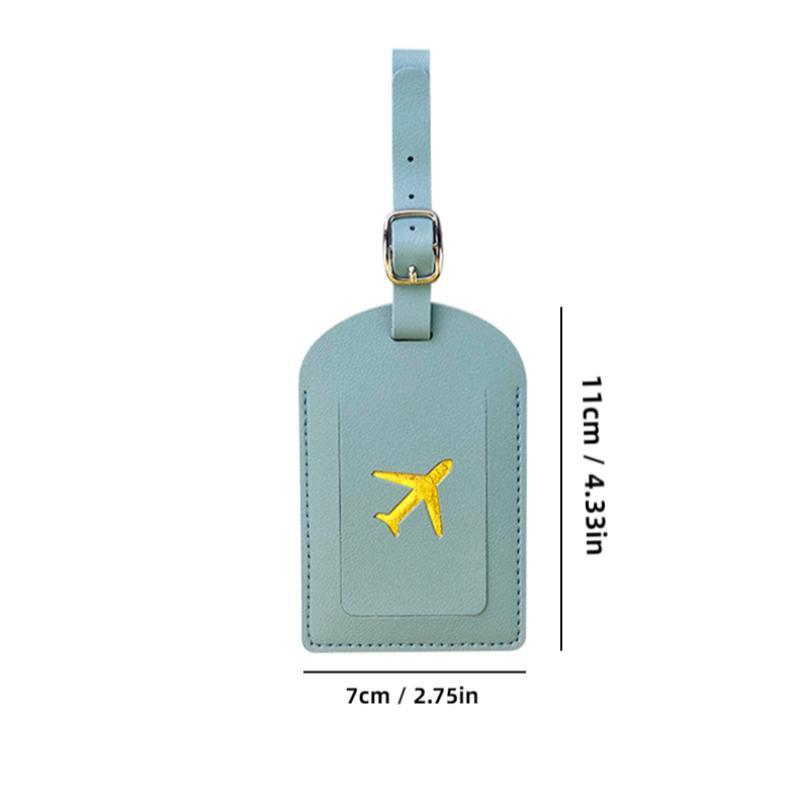 Airplane Pattern Luggage Tag, PU Leather Airplane Suitcase Tag, Boarding Pass Tag, Travel Luggage Label Bag Tag, Travel Accessories, Travel Essentials