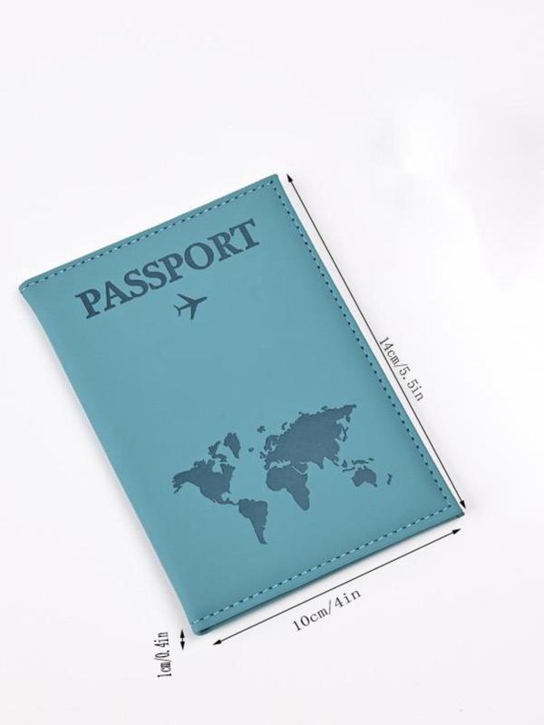 Summer Solid Color Passport Cover, 2024 New Stylish Pu Leather Travel Wallet for Men Women, Bifold Passport Cover Case Holder for Travel Outdoor Debit Cards Fall Outfits Fall Freshness