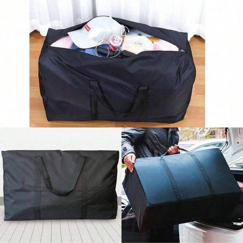 Large Duffle Bag, 1 Count Durable Foldable  Waterproof Big Duffle Bags  with  Zippers & Reinforced Handle, Oversized Storage Duffle Bag for Moving, Travelling, Dormitory