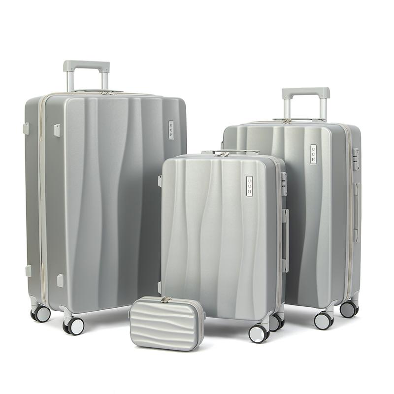 Luggage 4 Pcs Suitcase-Hardshell,Spinner Wheels & TSA Lock 