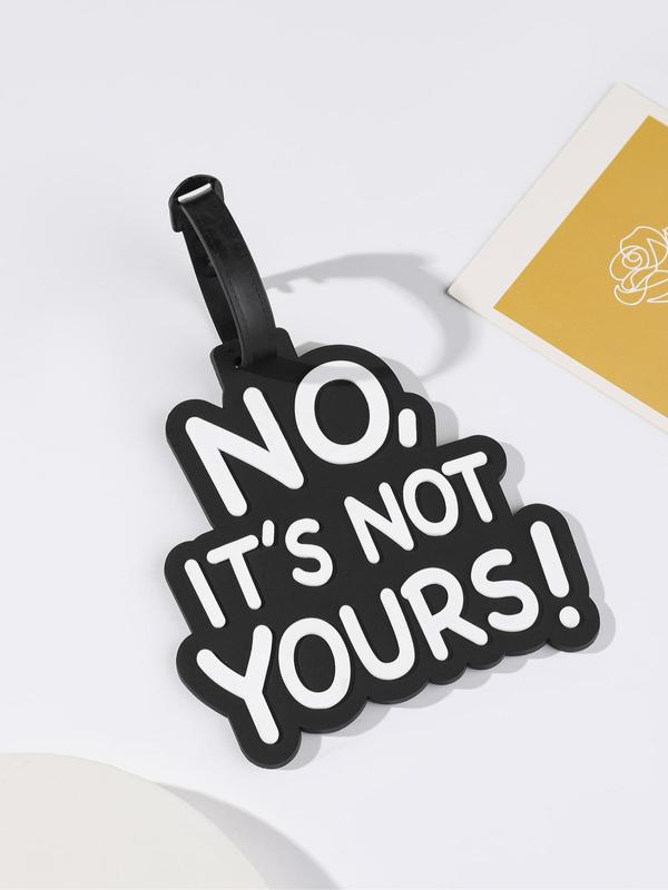 Minimalist Creative Cute Slogan Graphic Hanging Luggage Tag, Letter Shaped Luggage Tag, Anti-lost Bag Tag for Travel