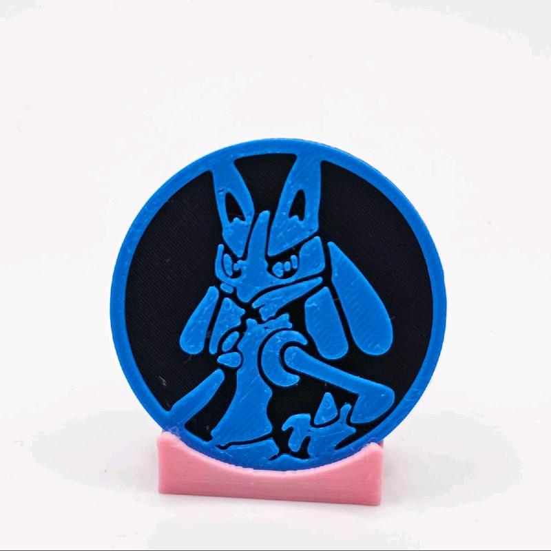 Lucario 3D Printed Pokemon Coin