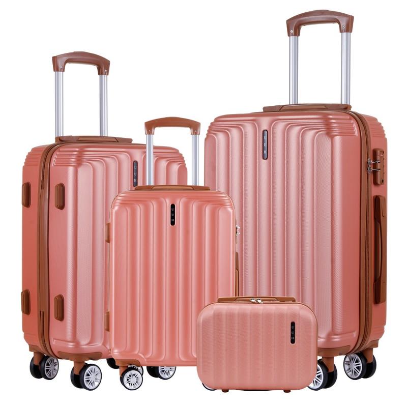 UUH Lightweight Luggage Family Travel Set, 2024 New Lightweight Luggage, with various combinations of three and four pieces, including gray, green, blue, black, white and silver for your choice, UUH will be your best travel companion.