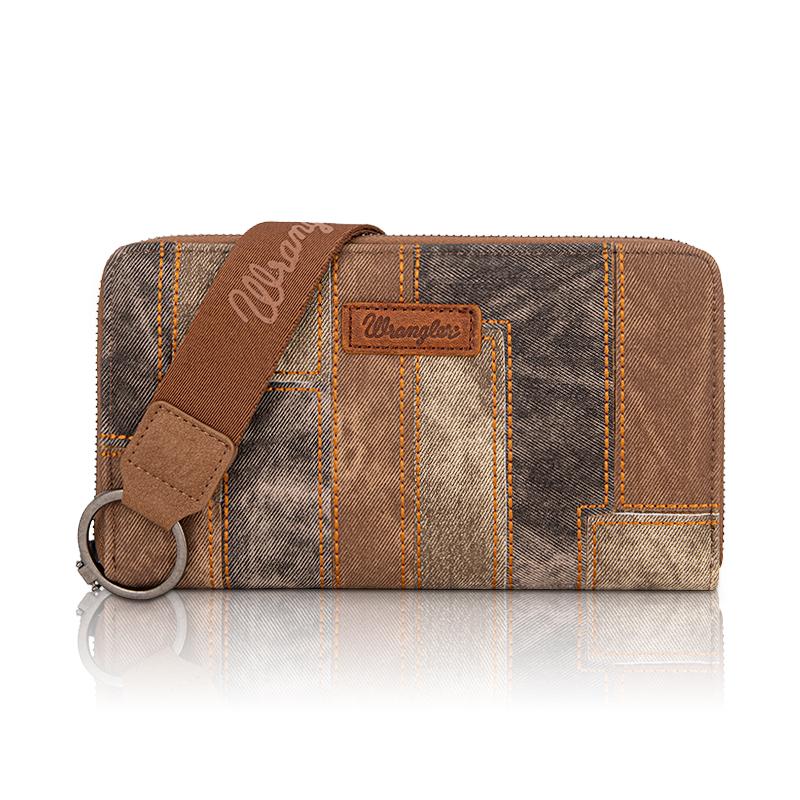 Wrangler [MegaLive] Wristlet Clutch Wallet Large Capacity Credit Card Holder Gifts for Halloween and Christmas