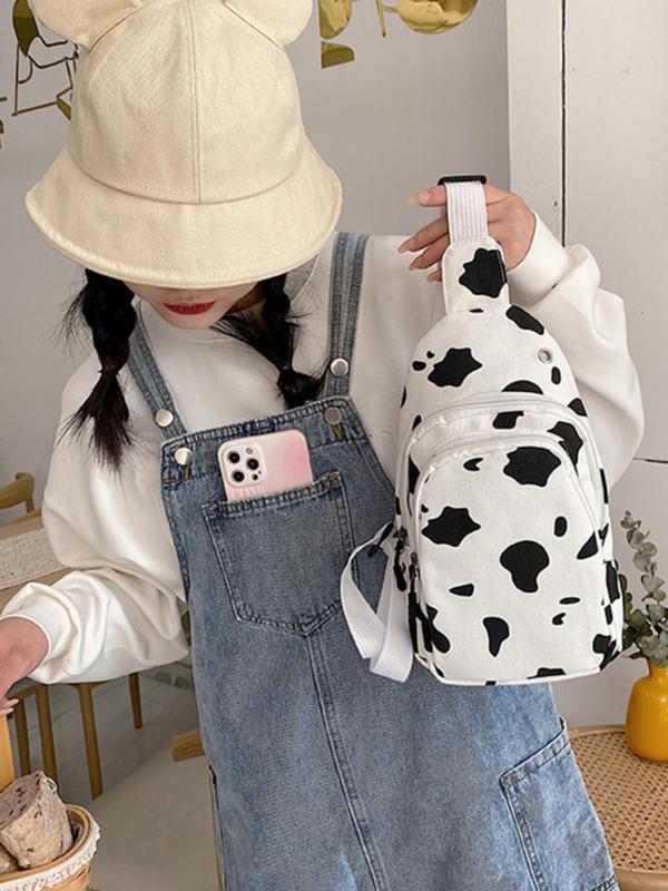 Women's Cute Cow Print Fanny Pack, Casual Trendy Sling Belt Bag with Adjustable Strap, Fashionable Bum Bag for Daily Use