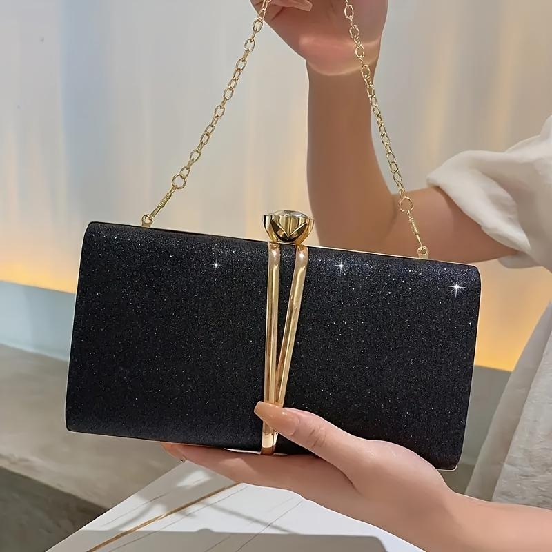 European and American Women's Fashionable Cross-body Bags, Sequined Evening Handbags, Simple and Versatile Bags with a High-end Feel