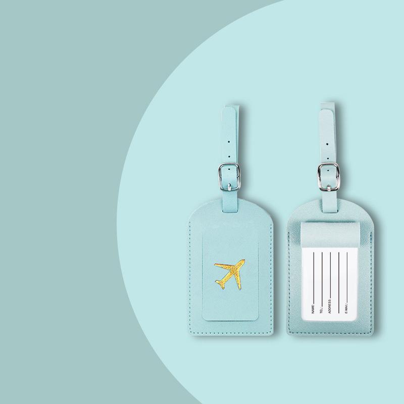 Airplane Pattern Luggage Tag, PU Leather Airplane Suitcase Tag, Boarding Pass Tag, Travel Luggage Label Bag Tag, Travel Accessories, Travel Essentials