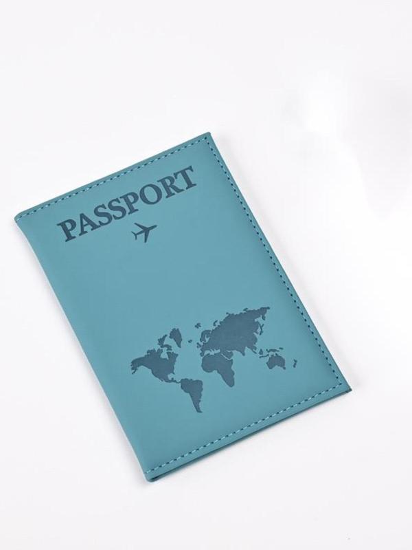 Summer Solid Color Passport Cover, 2024 New Stylish Pu Leather Travel Wallet for Men Women, Bifold Passport Cover Case Holder for Travel Outdoor Debit Cards Fall Outfits Fall Freshness