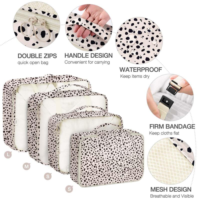 8 Set Packing Cubes for Suitcases, Packing Cubes with Shoe Bag, Cosmetics Bag, Clothing Bag, Accessories Bags Packing Cubes for Travel Luggage Organizer