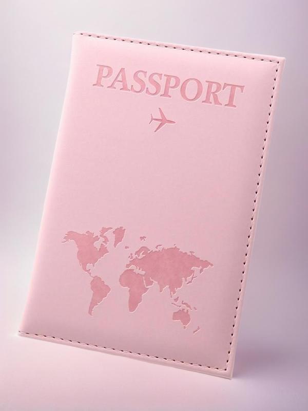 Summer Solid Color Passport Cover, 2024 New Stylish Pu Leather Travel Wallet for Men Women, Bifold Passport Cover Case Holder for Travel Outdoor Debit Cards Fall Outfits Fall Freshness