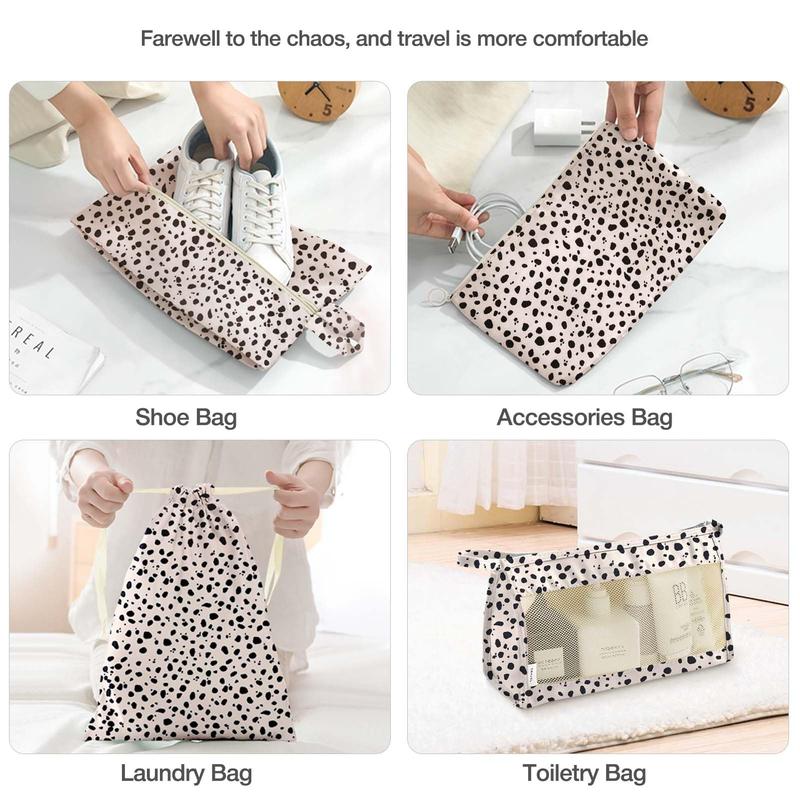 8 Set Packing Cubes for Suitcases, Packing Cubes with Shoe Bag, Cosmetics Bag, Clothing Bag, Accessories Bags Packing Cubes for Travel Luggage Organizer