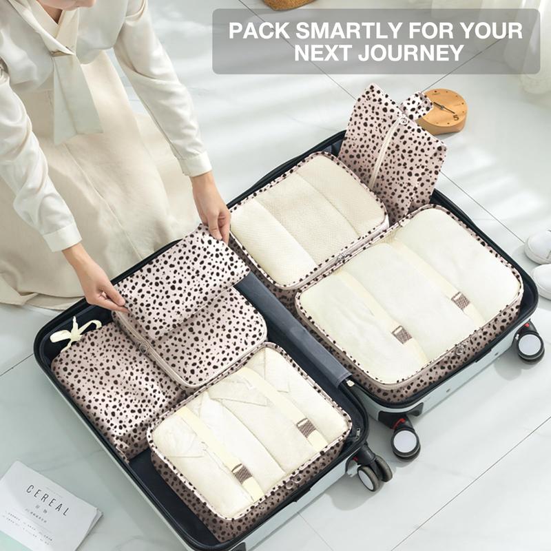 8 Set Packing Cubes for Suitcases, Packing Cubes with Shoe Bag, Cosmetics Bag, Clothing Bag, Accessories Bags Packing Cubes for Travel Luggage Organizer