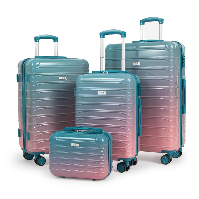 Multicolor 4 Piece Hardside Luggage Set with TSA Lock, Spinner Wheels - 13