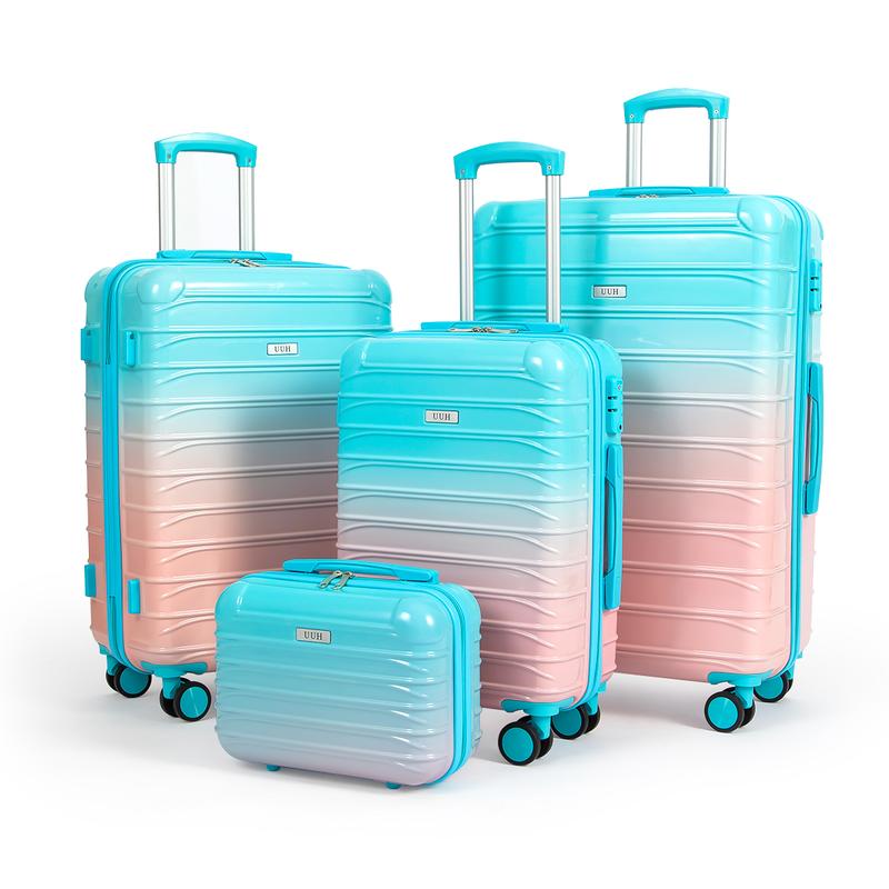 Multicolor 4 Piece Hardside Luggage Set with TSA Lock, Spinner Wheels - 13