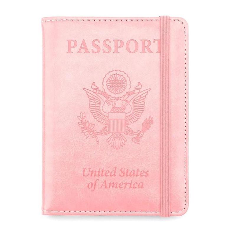 Passport Holder, Passport and Vaccine Card Holder Combo Passport Cover Passport Wallet Rfid Passport Holder Passport Case Passport Card Holder Family Pen Holder Passport Holder for Women Men, Purple