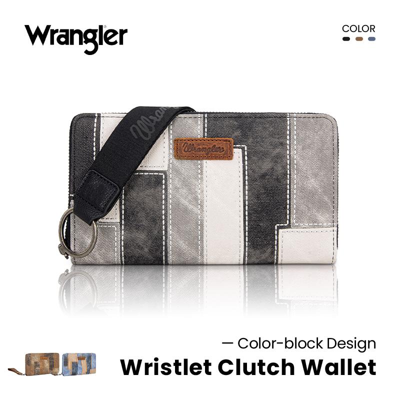 Wrangler [MegaLive] Wristlet Clutch Wallet Large Capacity Credit Card Holder Gifts for Halloween and Christmas