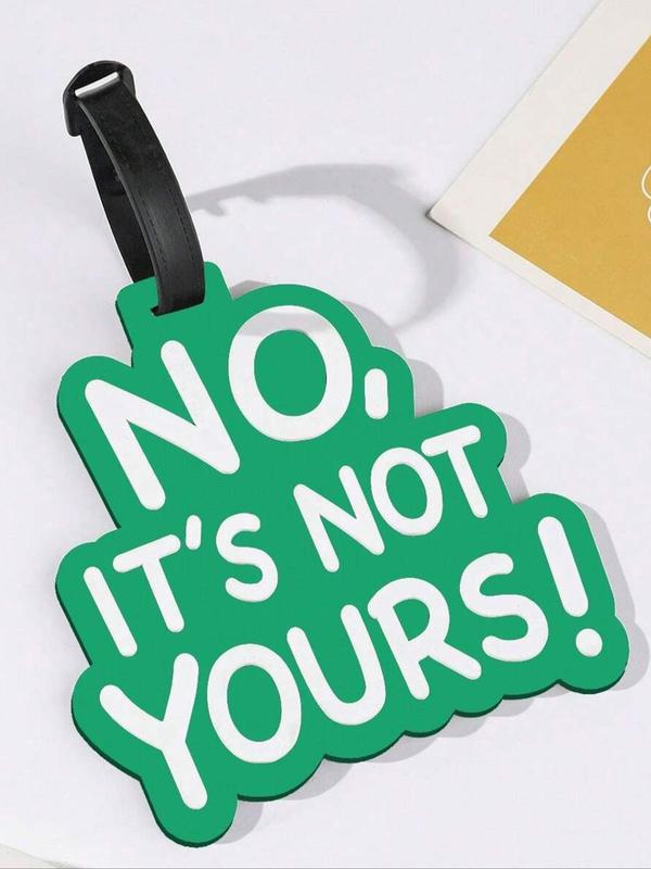 Minimalist Creative Cute Slogan Graphic Hanging Luggage Tag, Letter Shaped Luggage Tag, Anti-lost Bag Tag for Travel