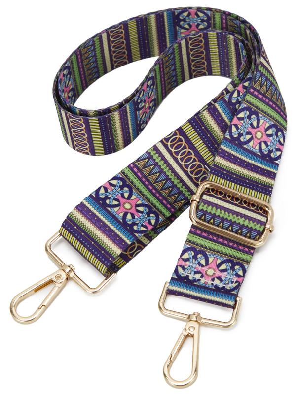 Women's Boho Style Ethnic Pattern Bag Strap, Vintage Summer Trendy Detachable Bag Strap, Chic Retro Bag Accessories for DIY Bag Decor