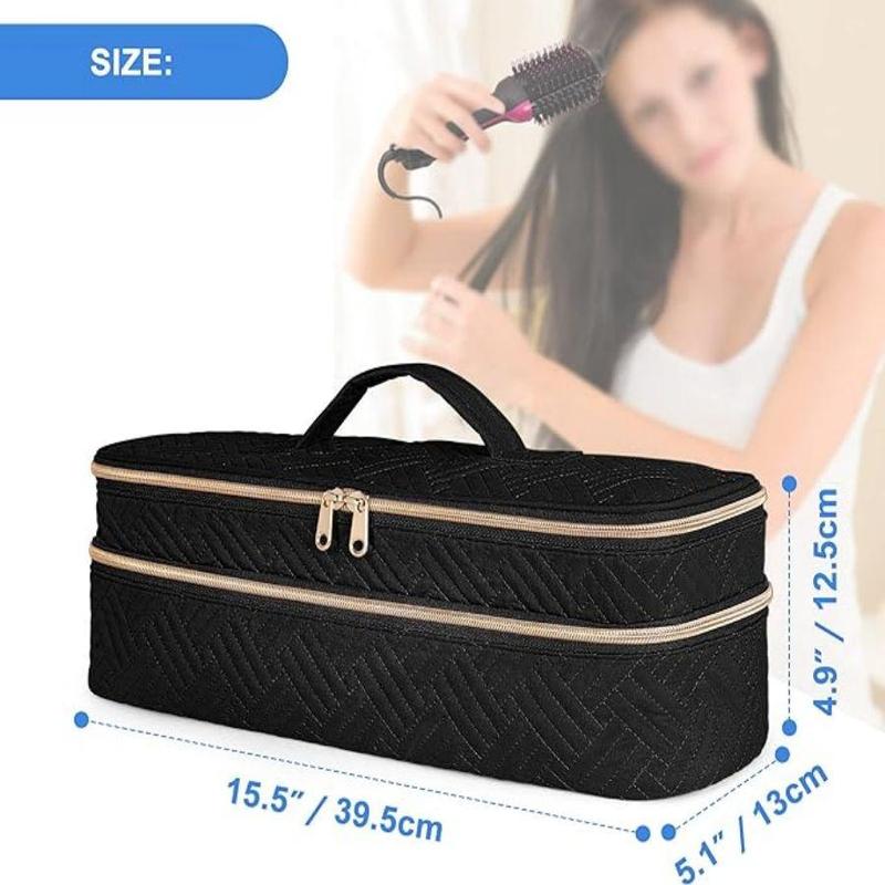 Travel Carrying Case for Hair Brush Styler, 1 Count Double-layer Storage Bag, Pouch Organizer, Storage Tote, Home Organizer for Revlon One-step Hair Dryer and Hot Air Brush Organizing