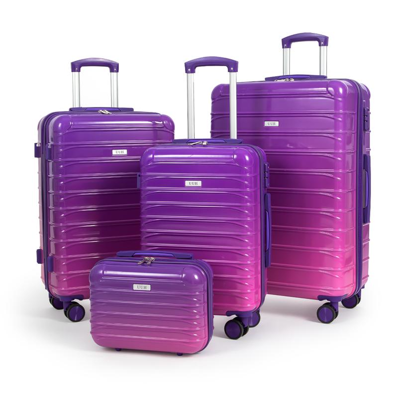 Multicolor 4 Piece Hardside Luggage Set with TSA Lock, Spinner Wheels - 13