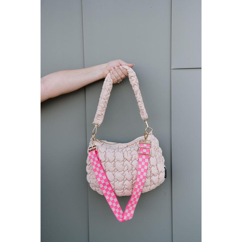 Lizzie Checkered Adjustable Bag Strap