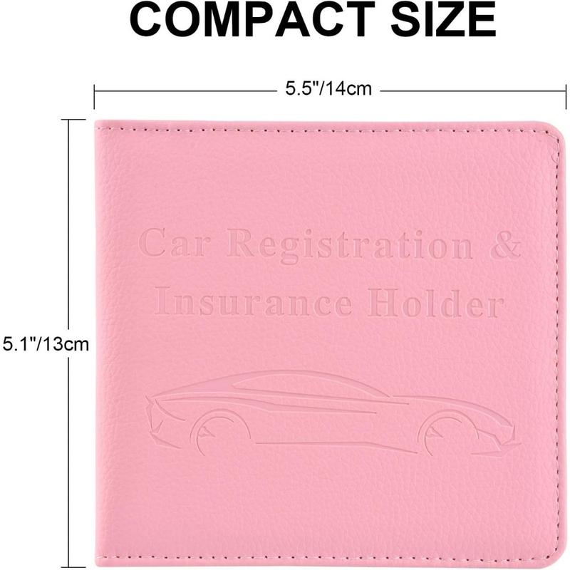 Car Registration Holder, Vehicle Glove Box Car Organizer Men Women Wallet Accessories Case for Cards, Essential Document, Driver License