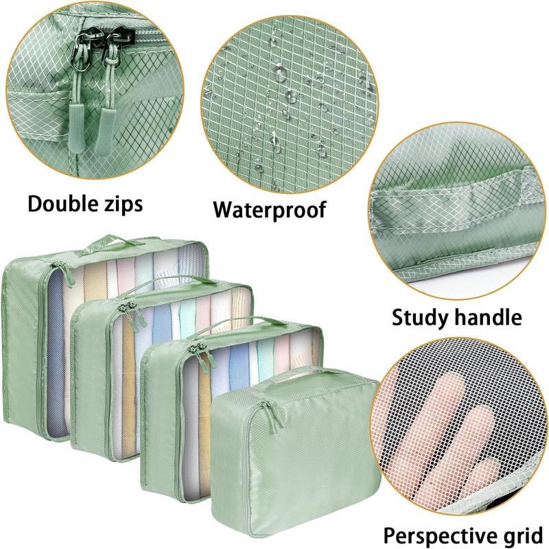 Packing Cubes for Travel 8 Set Packing Cubes for Suitcases Lightweight Luggage Organizer Bags Suitcase Organizer Travel Essentials (Avocado Green)