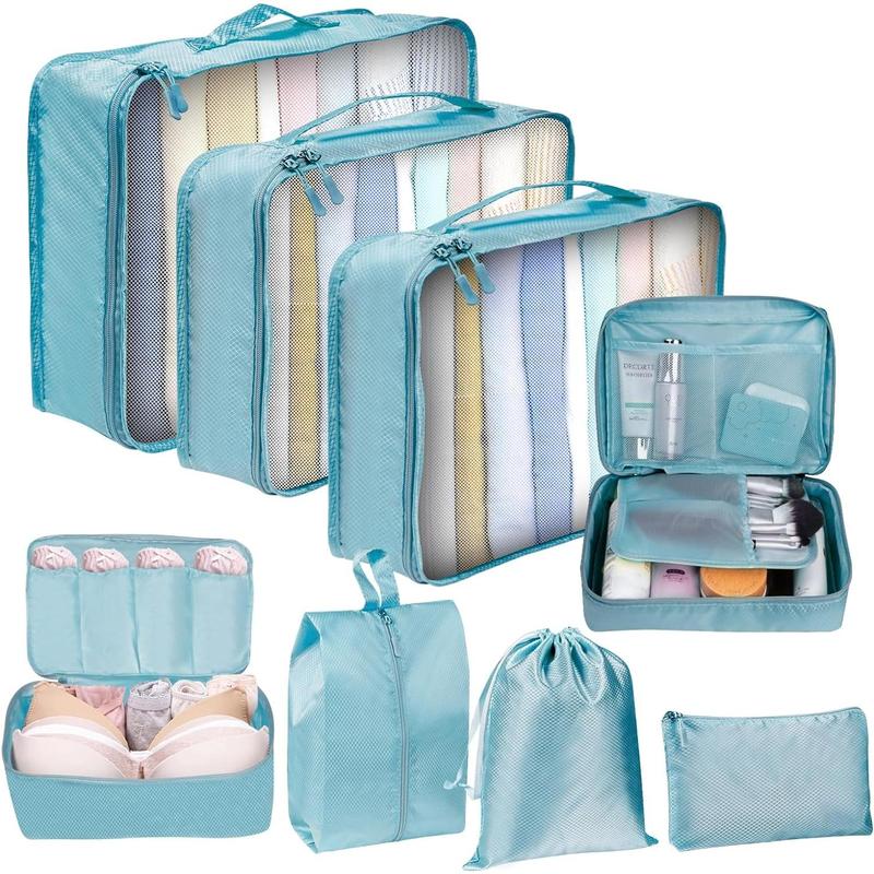 Packing Cubes for Travel 8 Set Packing Cubes for Suitcases Lightweight Luggage Organizer Bags Suitcase Organizer Travel Essentials (Avocado Green)