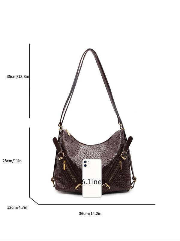 Women's Fashionable Braided Design Shoulder Bag, Casual Versatile Crossbody Bag for Daily Used, Trendy High-quality Daily Commuting Bag, Girl Fashionable Bag