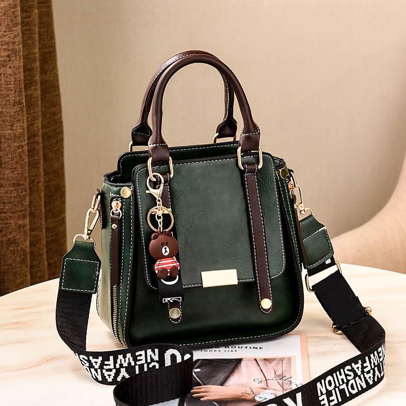 Stylish Bag Women's New Fashion All-Matching Retro Handbag Simple Casual Shoulder Messenger Bag Women's Fashion All-Matching