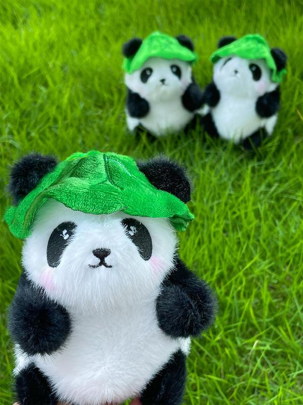 Cute Cartoon Panda Design Plush Keychain, Cute Animal Design Bag Charm, Bag Decoration for Women & Men