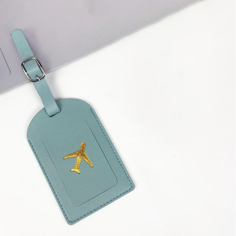 Airplane Pattern Luggage Tag, PU Leather Airplane Suitcase Tag, Boarding Pass Tag, Travel Luggage Label Bag Tag, Travel Accessories, Travel Essentials