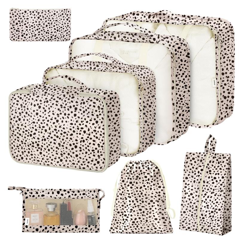 8 Set Packing Cubes for Suitcases, Packing Cubes with Shoe Bag, Cosmetics Bag, Clothing Bag, Accessories Bags Packing Cubes for Travel Luggage Organizer