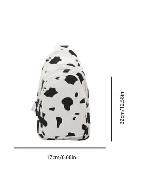 Women's Cute Cow Print Fanny Pack, Casual Trendy Sling Belt Bag with Adjustable Strap, Fashionable Bum Bag for Daily Use