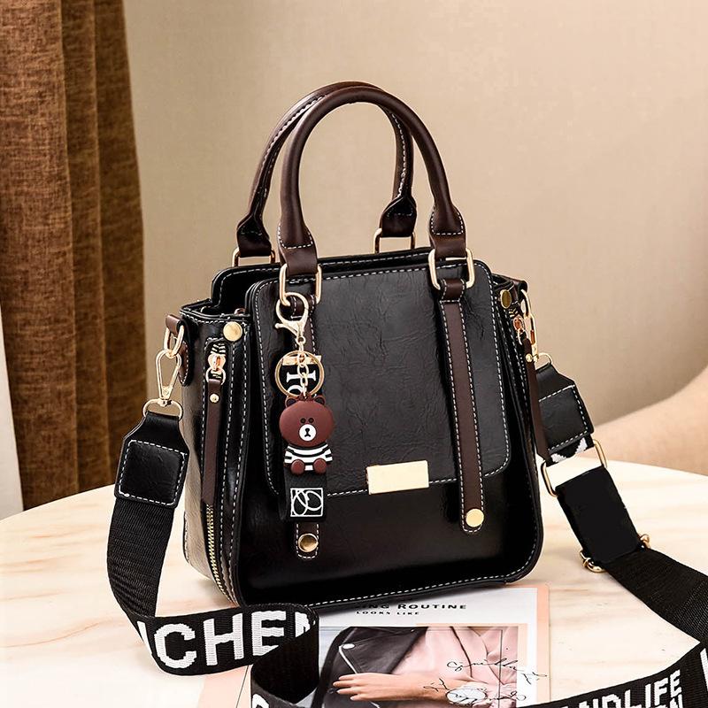 Stylish Bag Women's New Fashion All-Matching Retro Handbag Simple Casual Shoulder Messenger Bag Women's Fashion All-Matching