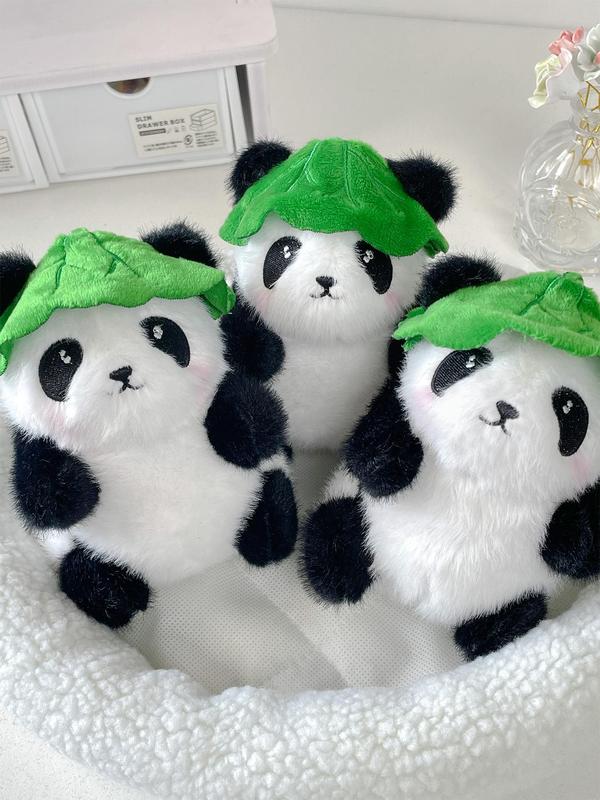 Cute Cartoon Panda Design Plush Keychain, Cute Animal Design Bag Charm, Bag Decoration for Women & Men