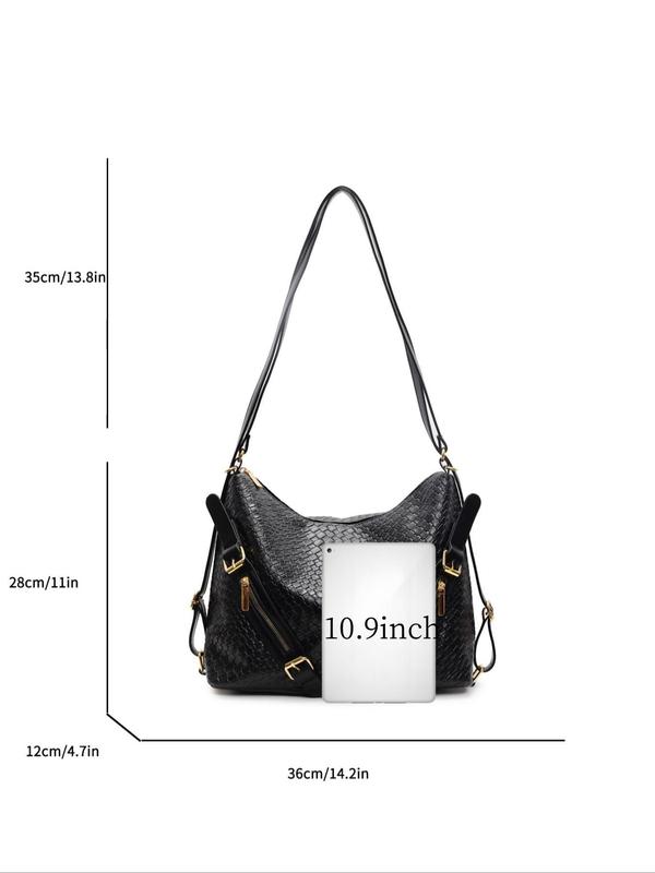 Women's Fashionable Braided Design Shoulder Bag, Casual Versatile Crossbody Bag for Daily Used, Trendy High-quality Daily Commuting Bag, Girl Fashionable Bag