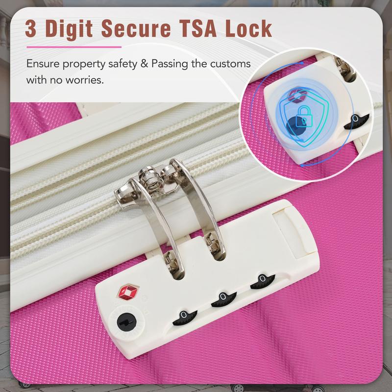 24 IN Luggage 1 count with TSA lock , Expandable Lightweight Suitcase Spinner Wheels, Vintage Luggage